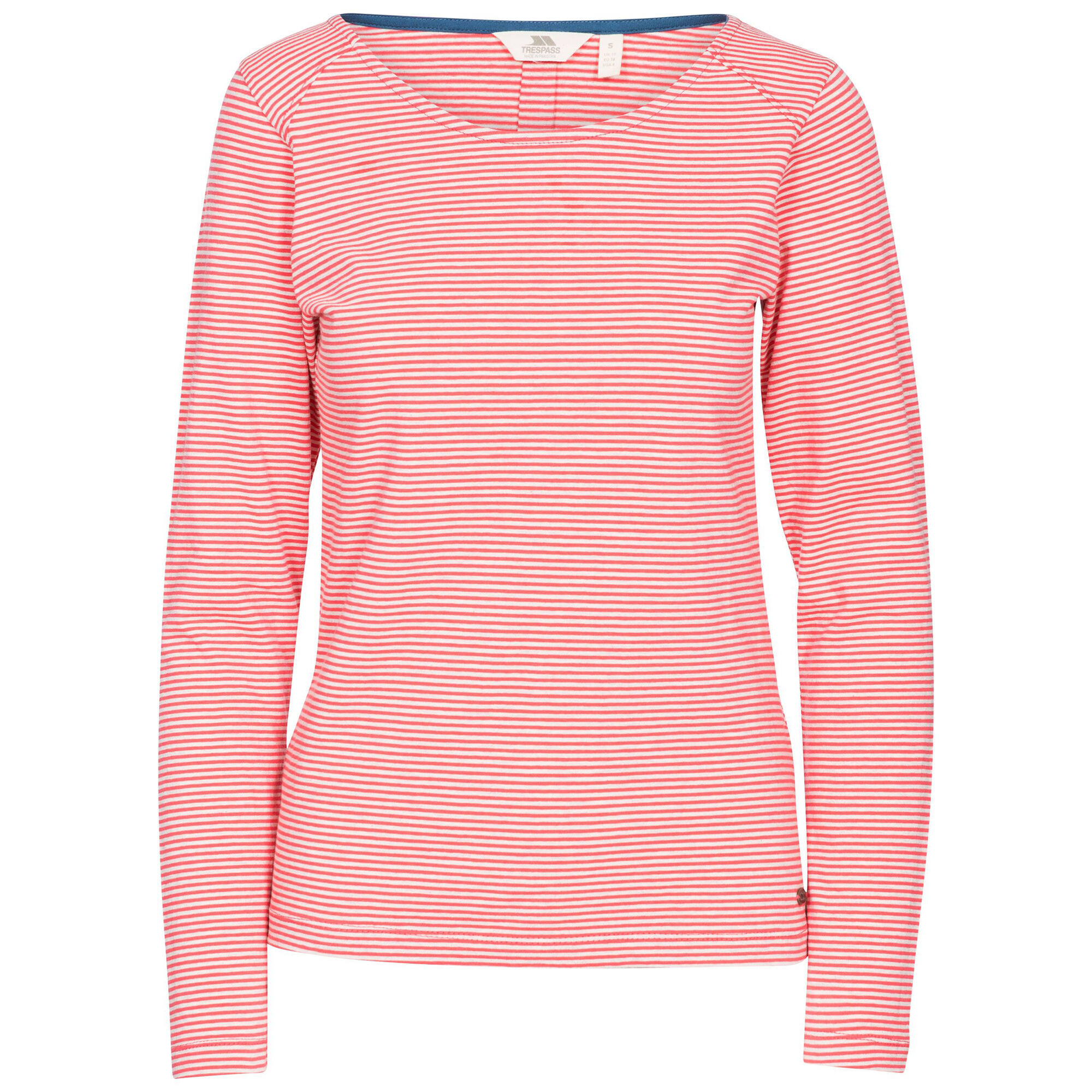 Top donna CARIBOU a maniche lunghe (rosso/bianco)