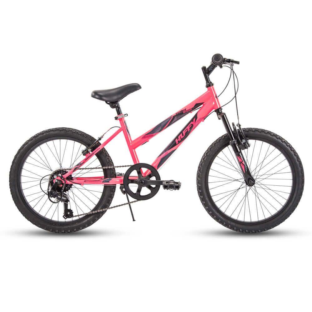 Huffy Stone Mountain Girls Mountain Bike Pink 20 Inch Hardtail 6 Speed Shimano 3/5