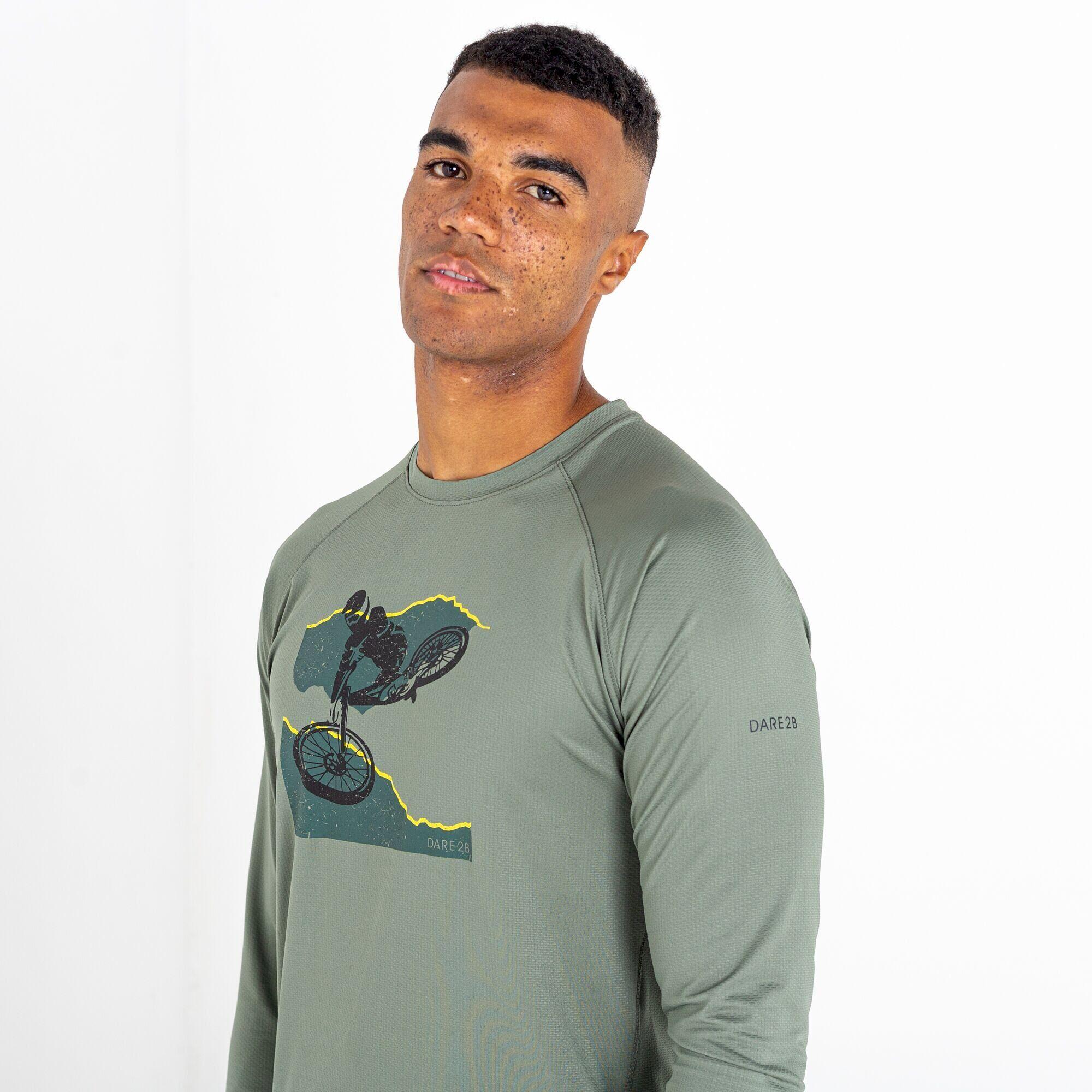 Mens Righteous II Cycling Recycled LongSleeved TShirt (Agave Green) 3/5