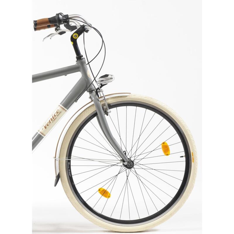 VENICE Stadsfiets 28 inch 605 Aluminium Man Grijs