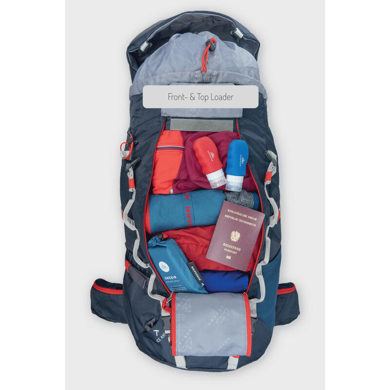 Sac à dos de trekking ANTARES 50L bleu Femme Homme