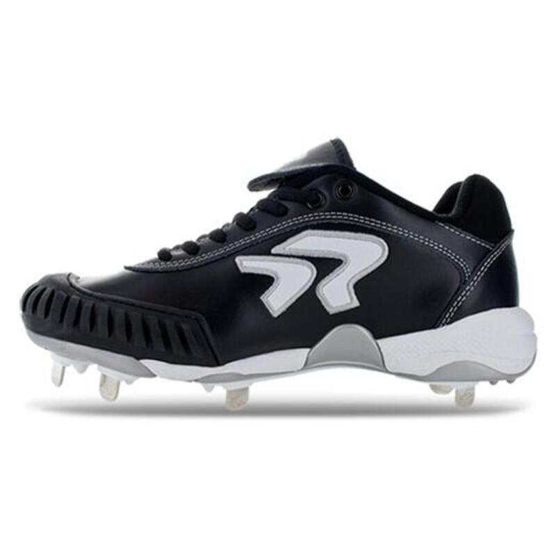 Baseballschuhe - Damen - Metallspikes - Nasenschutz (Schwarz)