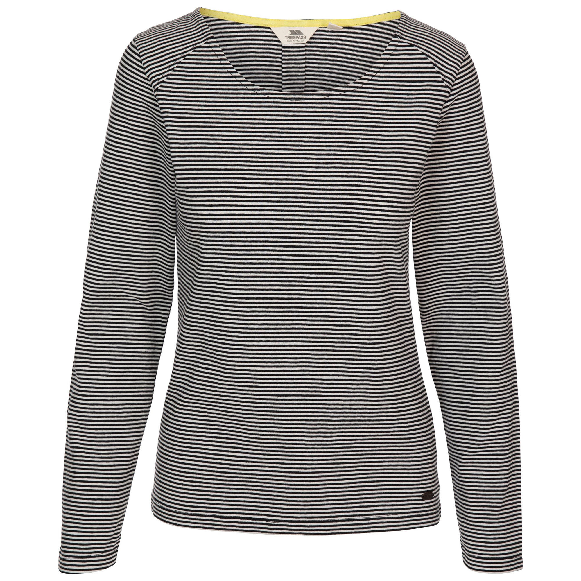 Top donna CARIBOU a maniche lunghe (nero/bianco)