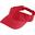 Pare-soleil - Femmes - Réglable - Fermeture velcro - Bandeau en coton (Rouge)