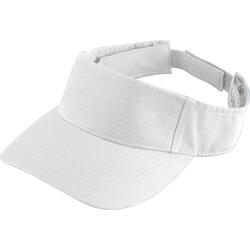 Pare-soleil - Femmes - Réglable - Fermeture velcro - Bandeau en coton (Blanc)
