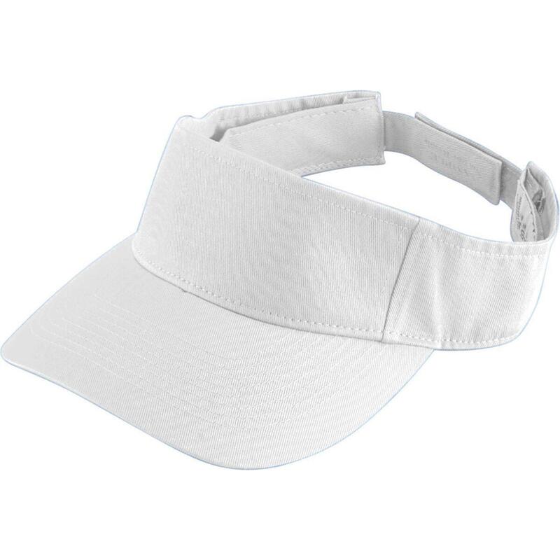 Pare-soleil - Femmes - Réglable - Fermeture velcro - Bandeau en coton (Blanc)