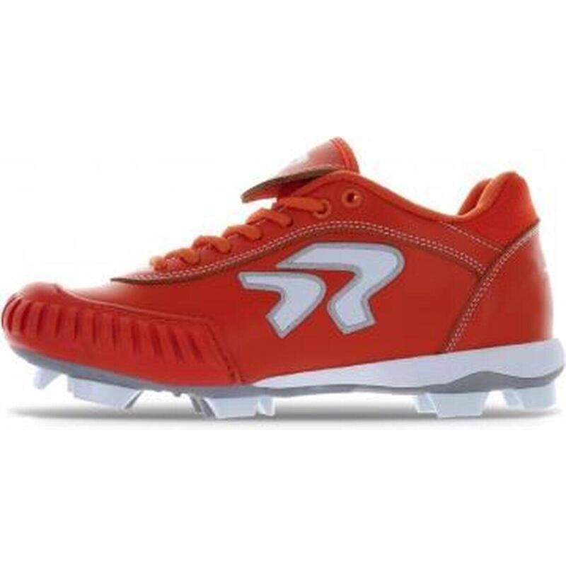 Baseball-Schuhe - Damen - Synthetische Stollen - Nasenschutz (Orange)