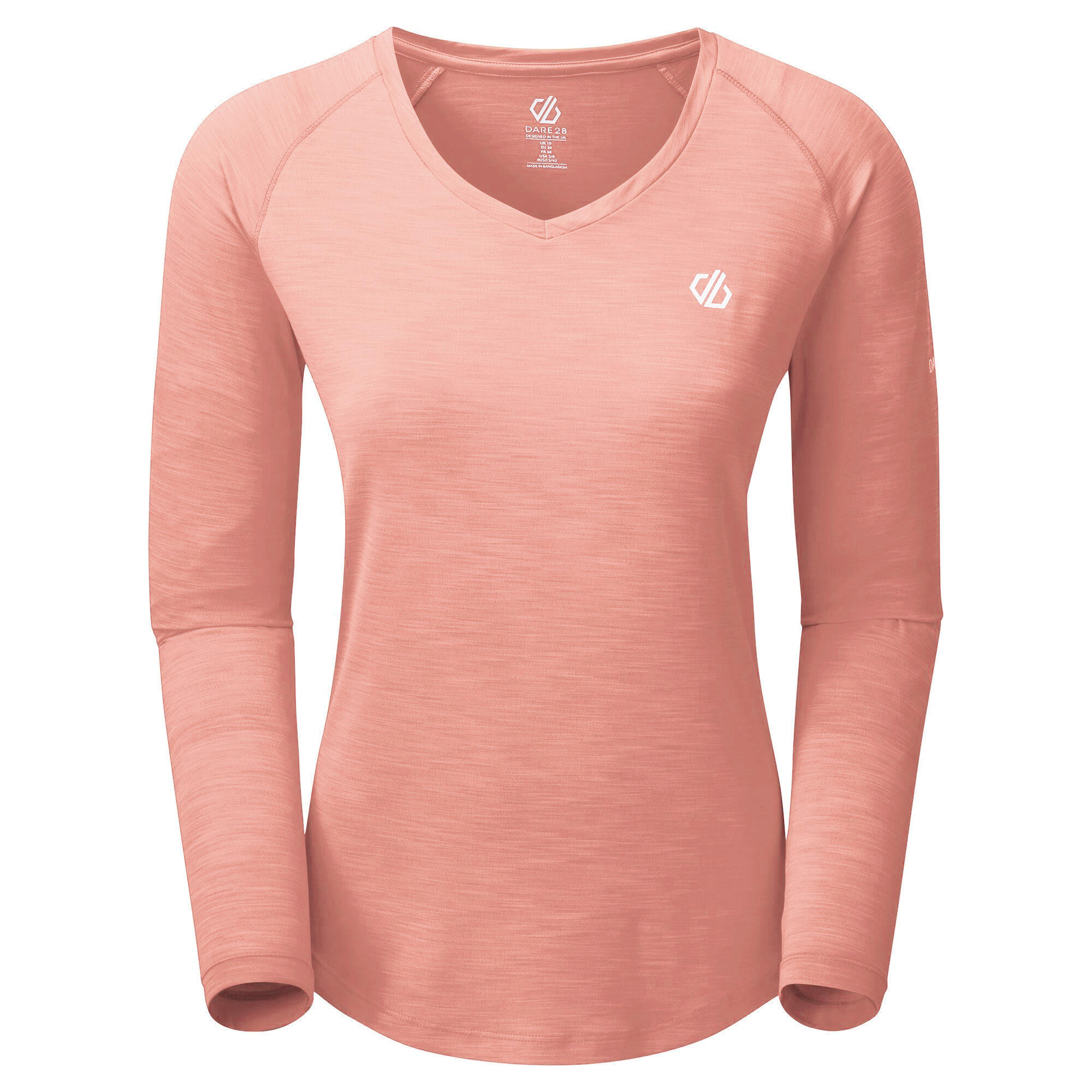Womens/Ladies Discern Long Sleeve TShirt (Powder Pink) 1/5