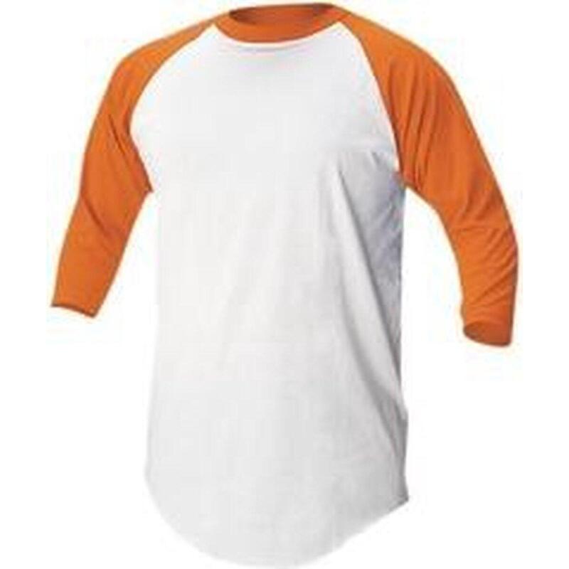 Klassisches Baseball-Unterhemd 3/4-Ärmel - Jugend (Orange)