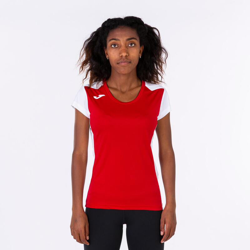 Camiseta Manga Corta Running Mujer Joma Record II Rojo