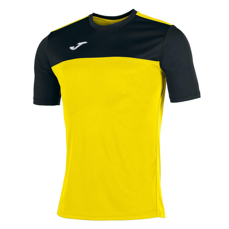 Camiseta manga corta fútbol Hombre Joma Winner amarillo negro