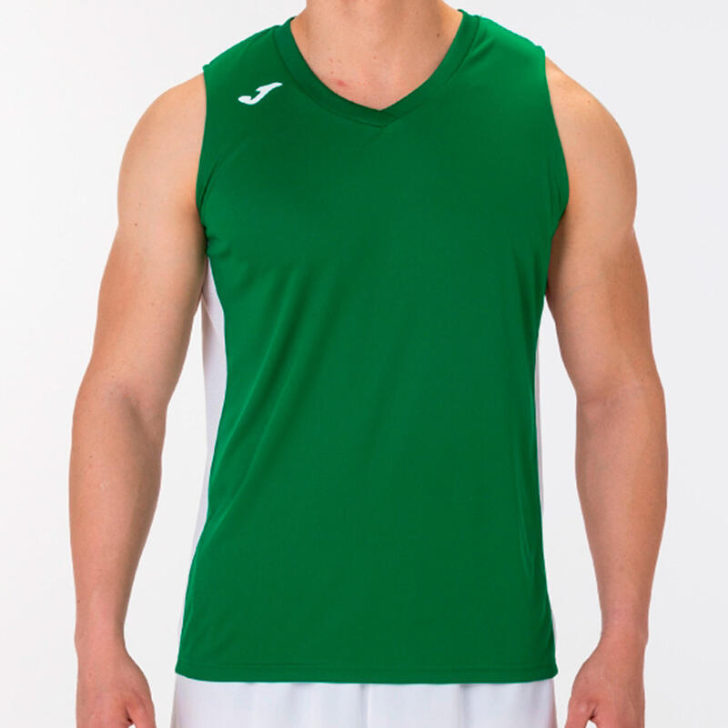 T-shirt de alça basquetebol Homem Joma Cancha iii verde branco