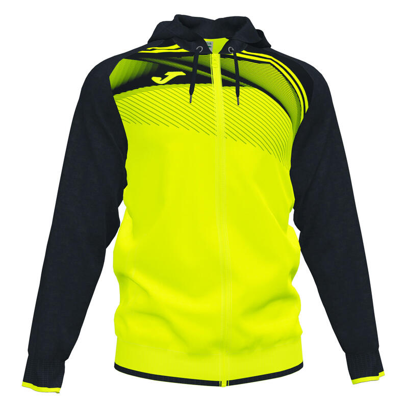 Chaqueta Con Capucha Fútbol Hombre Joma Supernova II Amarillo Flúor