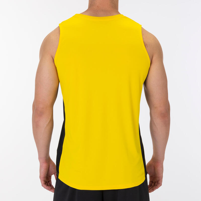 Camiseta Sin Mangas Baloncesto Hombre Joma Cancha III Amarillo