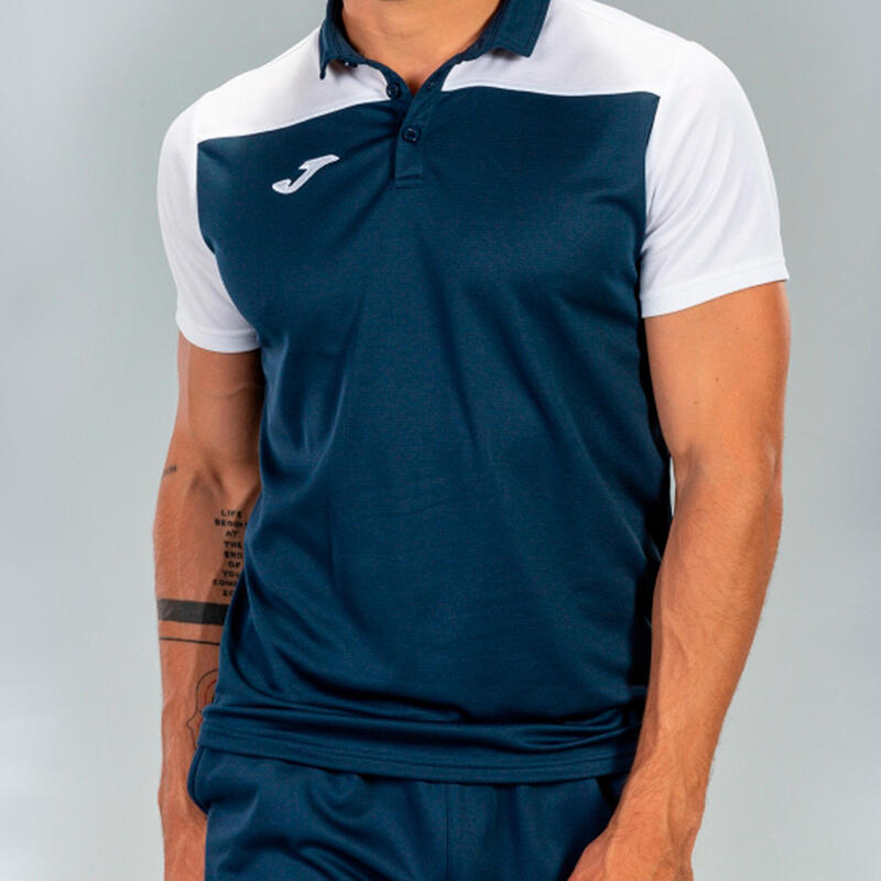 Polo manches courtes Garçon Joma Hobby ii bleu marine blanc