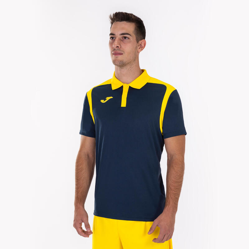 Polo manches courtes Homme Joma Championship v bleu marine jaune