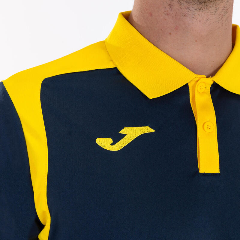 Polo manches courtes Garçon Joma Championship v bleu marine jaune