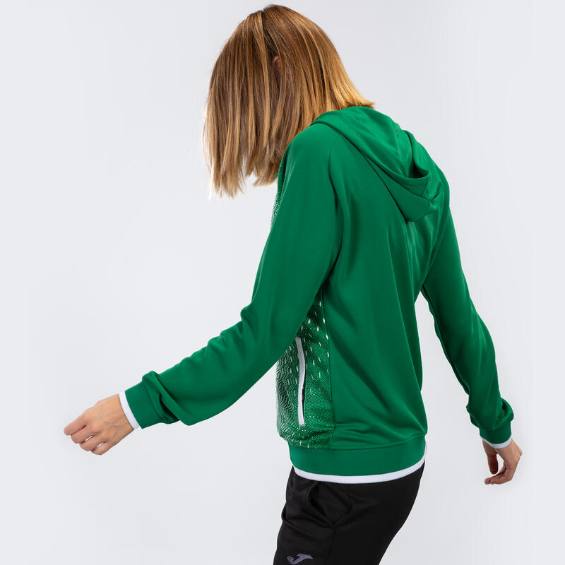 Chaqueta con capucha Mujer Joma Supernova verde blanco