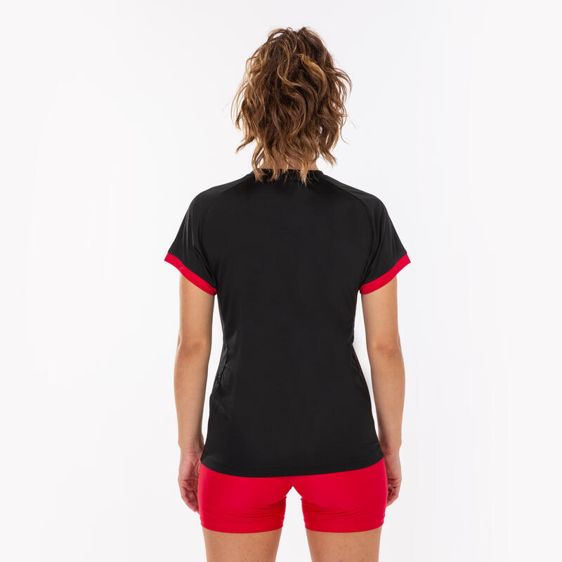 Camiseta manga corta Mujer Joma Supernova negro rojo