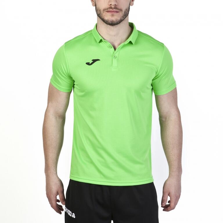 Polo manches courtes Homme Joma Hobby vert fluo