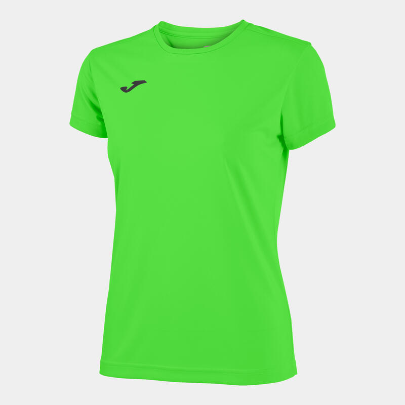 Camiseta Manga Corta Fitness Mujer Joma Combi Woman Verde Flúor