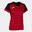 Camiseta manga corta Mujer Joma Supernova iii negro rojo
