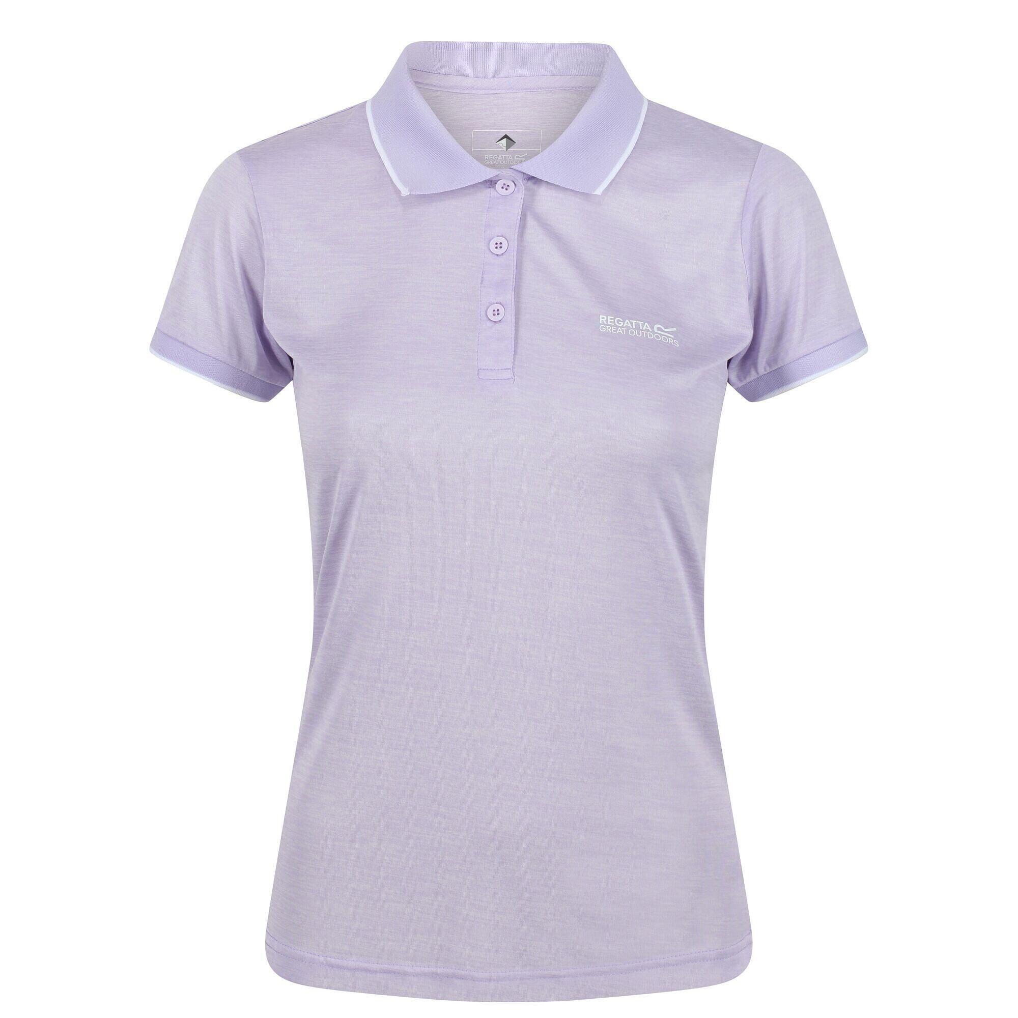 REGATTA Womens/Ladies Remex II Polo Neck TShirt (Pastel Lilac)