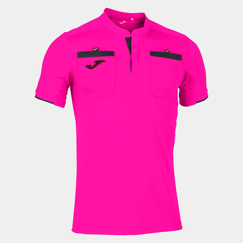 Camiseta manga corta Hombre Joma Referee rosa flúor