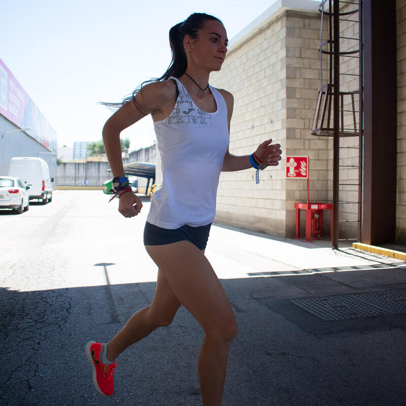 Camiseta Tirantes Running Mujer Joma Elite VIII Blanco