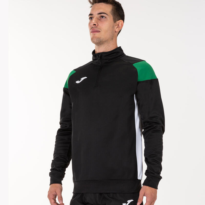 Sudadera Hombre Joma Crew iii negro verde blanco