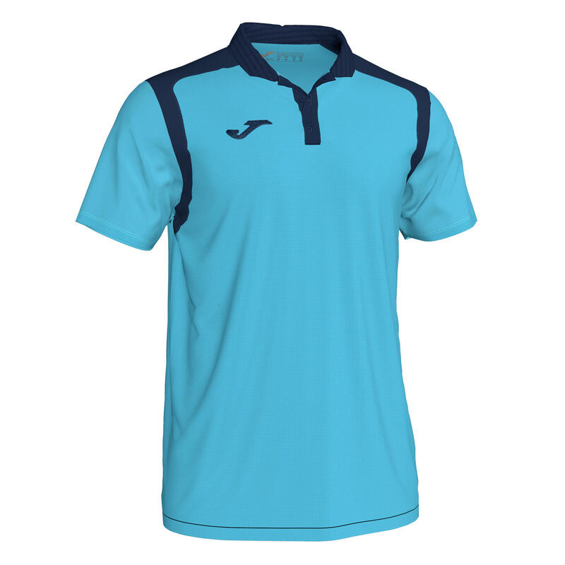 Polo manches courtes Homme Joma Championship v turquoise fluo bleu marine