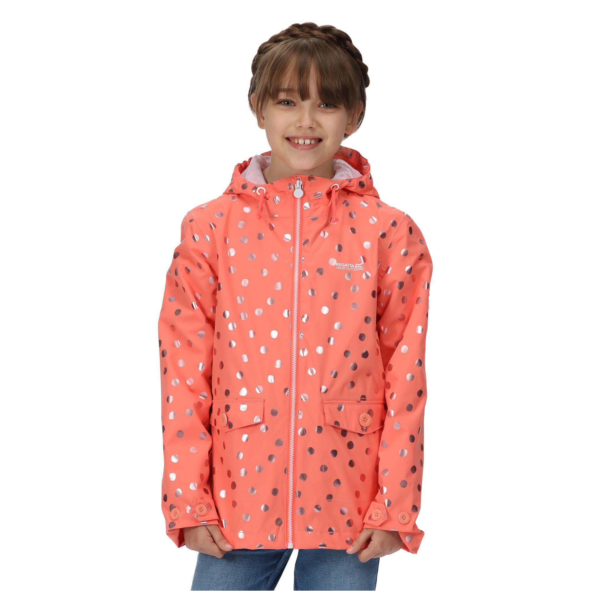 Childrens/Kids Belladonna Waterproof Jacket (Fusion Coral) 4/5
