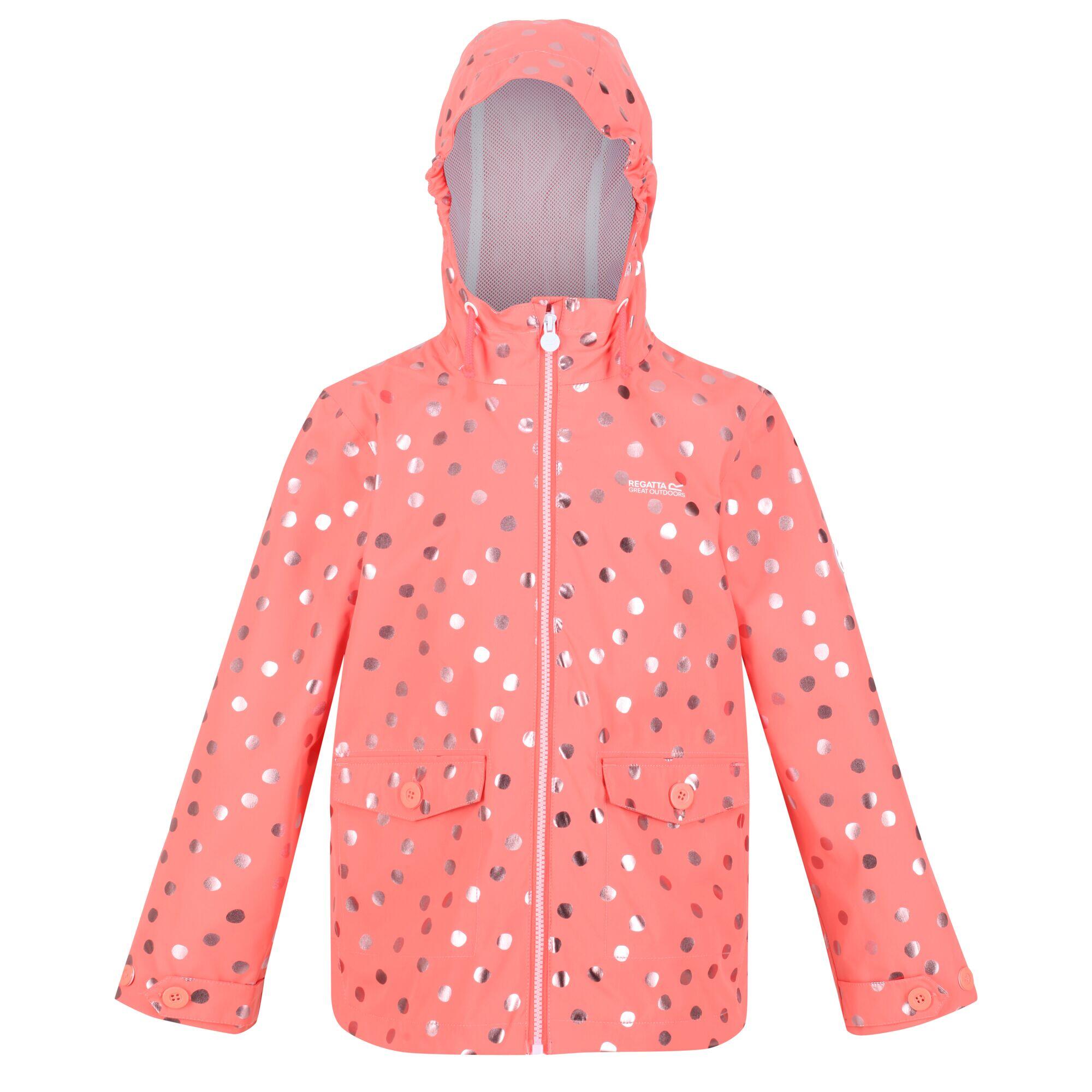 REGATTA Childrens/Kids Belladonna Waterproof Jacket (Fusion Coral)