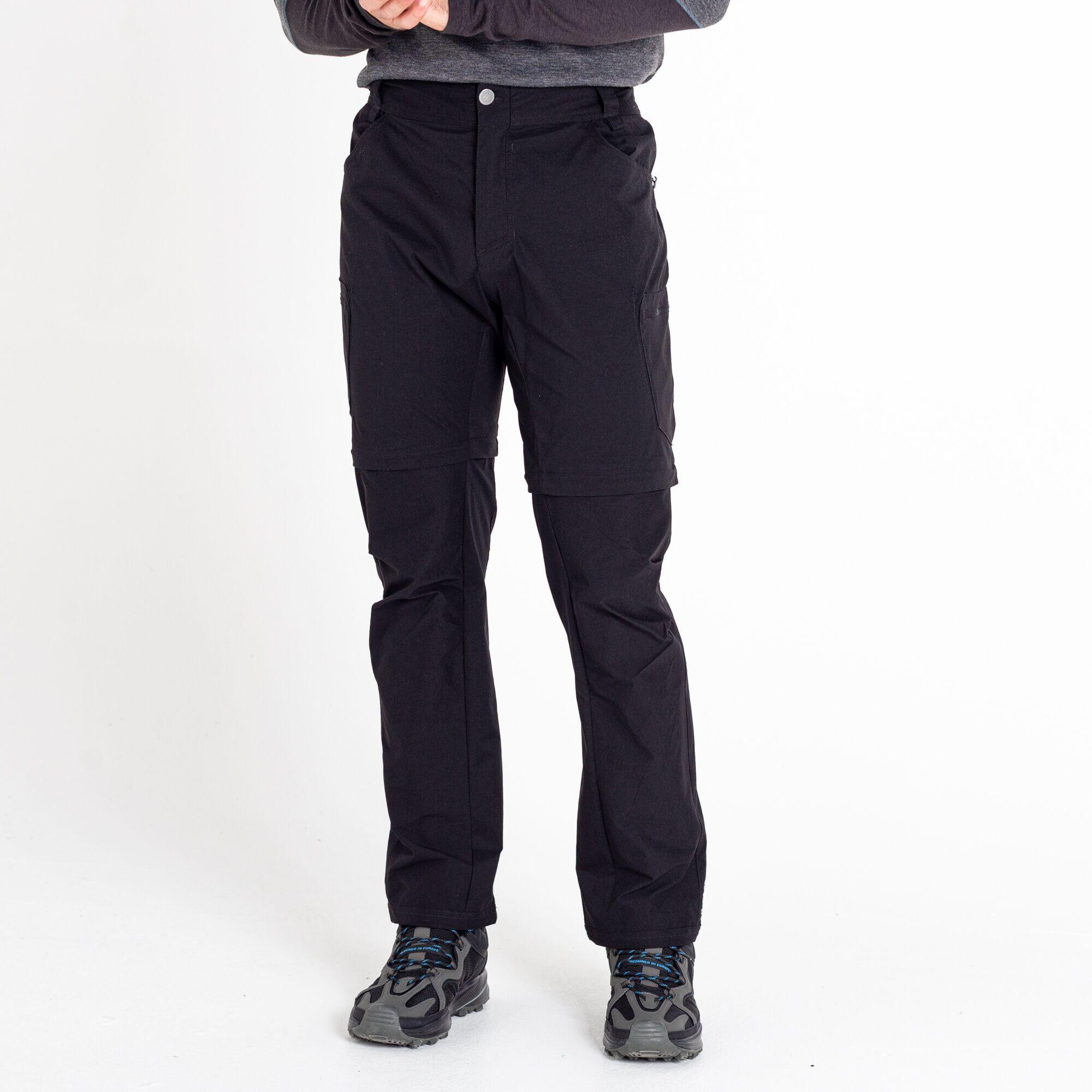 Mens Tuned In II Multi Pocket Zip Off Walking Trousers (Black) 4/5