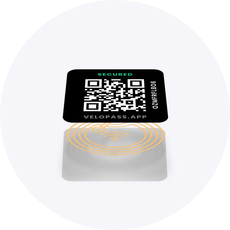 Velopass Digitale Fiets ID - NFC-sticker met QR-code - Fietsbeveiliging