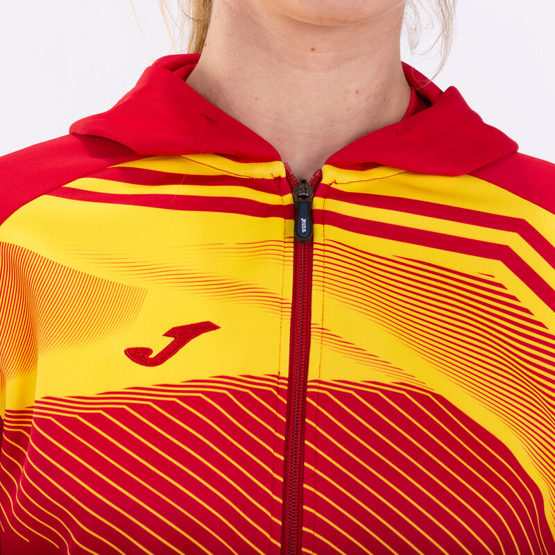 Chaqueta Con Capucha Fútbol Mujer Joma Supernova II Rojo