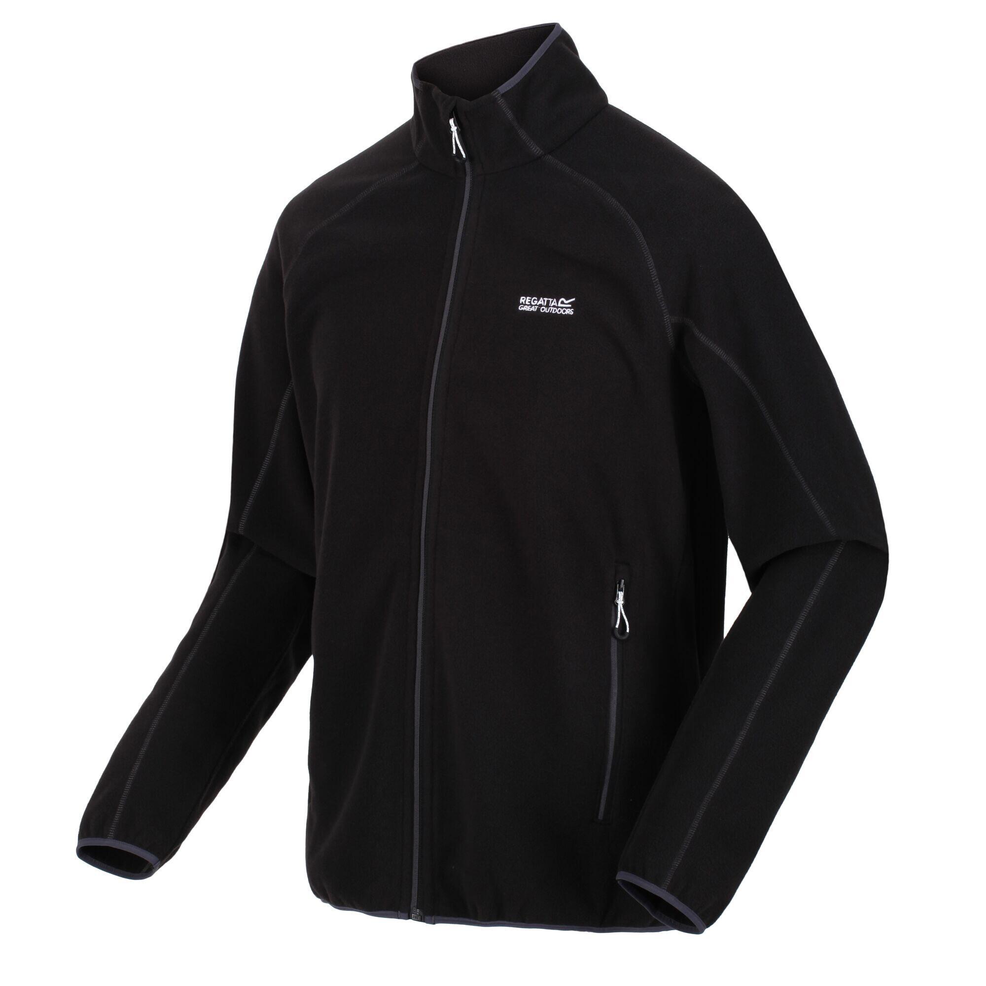Mens Hadfield Full Zip Fleece Jacket (Black) 3/5