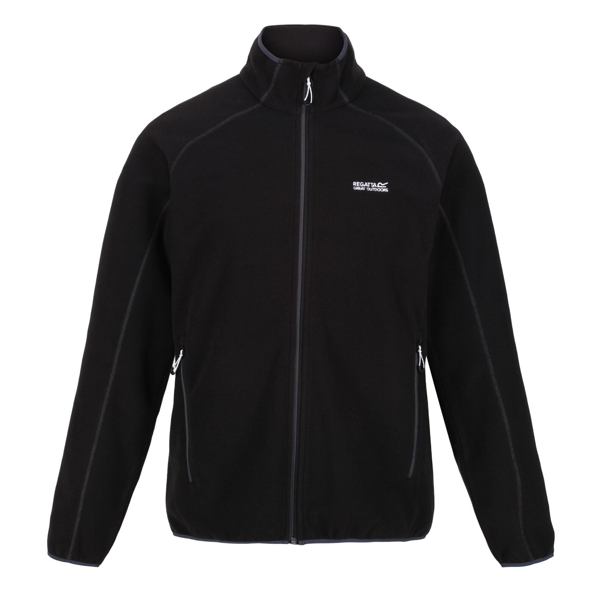 Mens Hadfield Full Zip Fleece Jacket (Black) 1/5