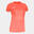 Camiseta Manga Corta Running Mujer Joma Elite VII Coral Flúor