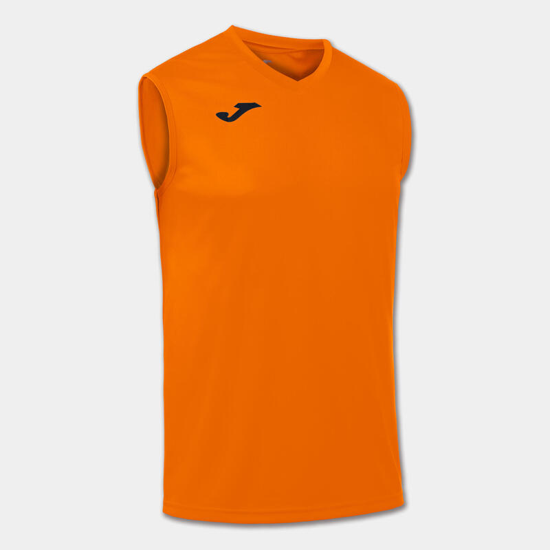 Camiseta Sin Mangas Baloncesto Hombre Joma Combi Naranja