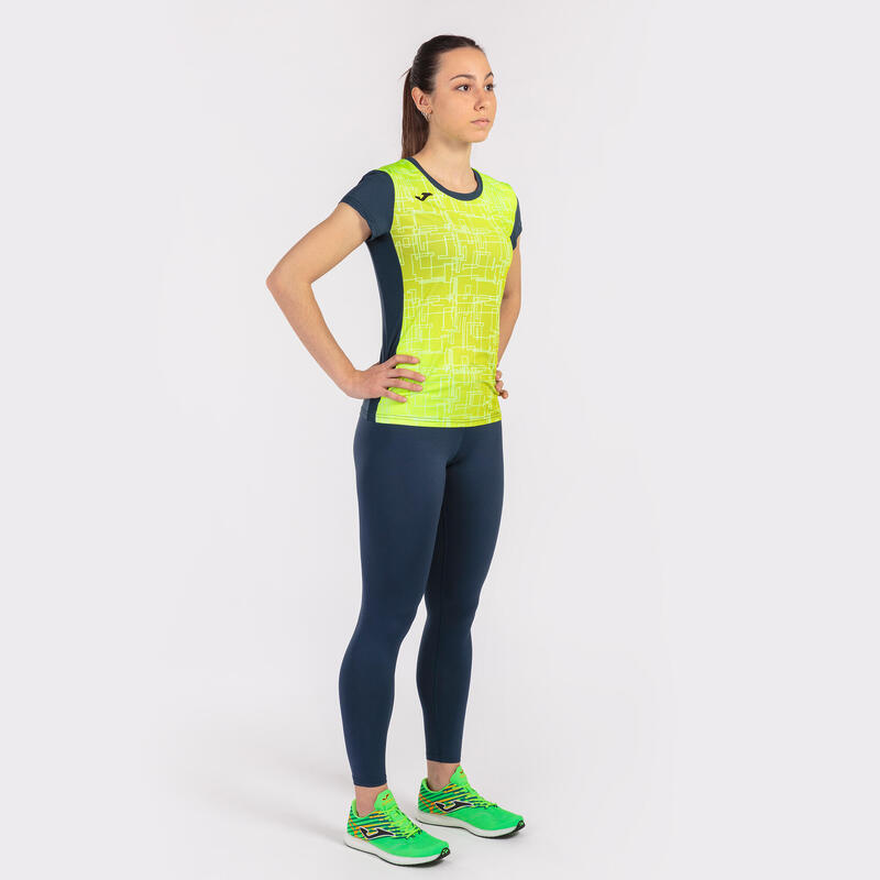 Camiseta Manga Corta Running Mujer Joma Elite VIII Marino