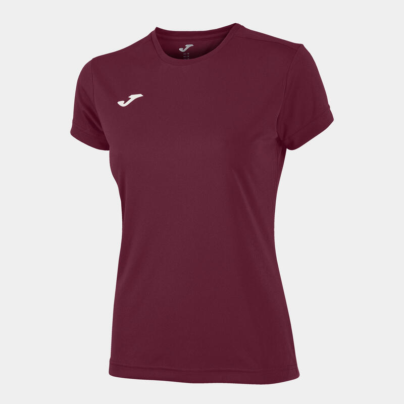 Camiseta Manga Corta Fitness Mujer Joma Combi Woman Burdeos