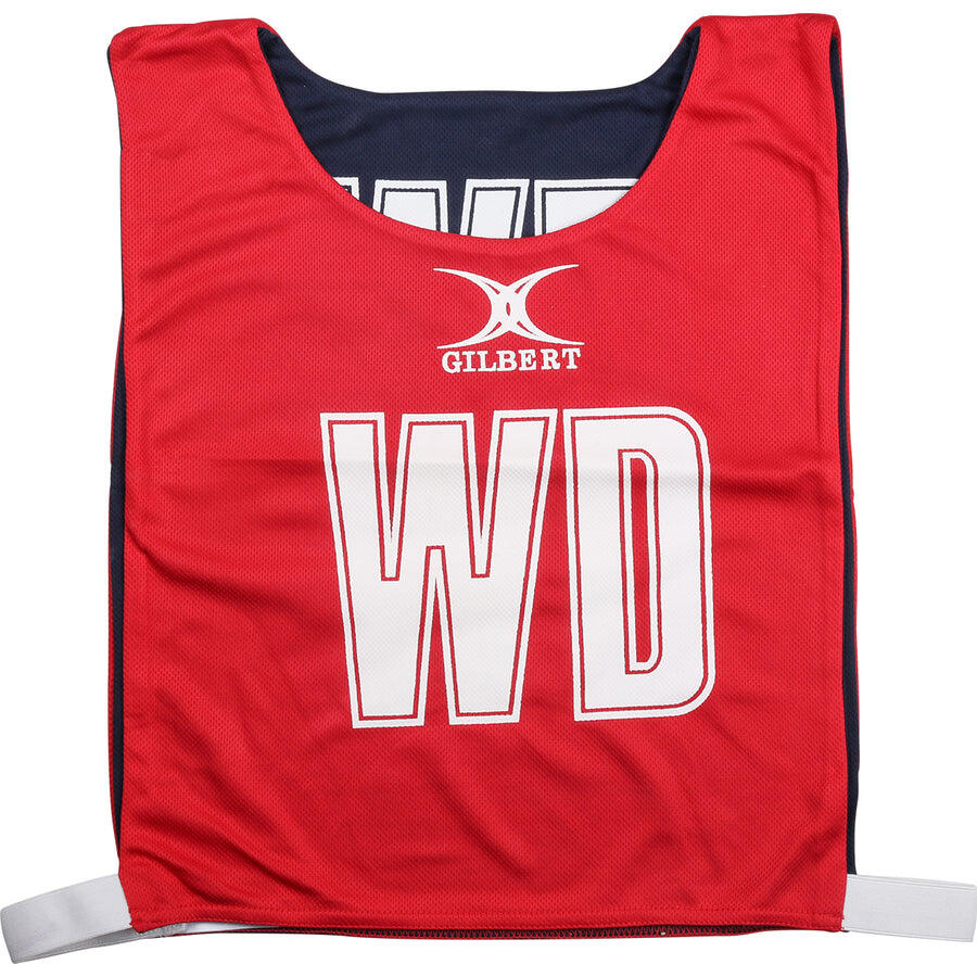 Reversible Netball Bibs, Red / Navy Blue 1/3