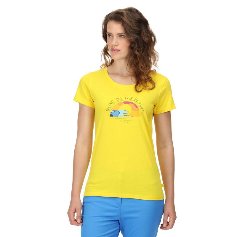Camiseta Filandra VI Atardecer para Mujer Amarillo Maíz