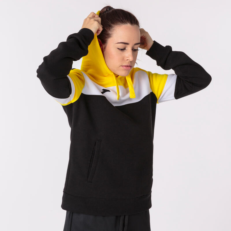 Sudadera Con Capucha Fútbol Mujer Joma Crew IV Negro