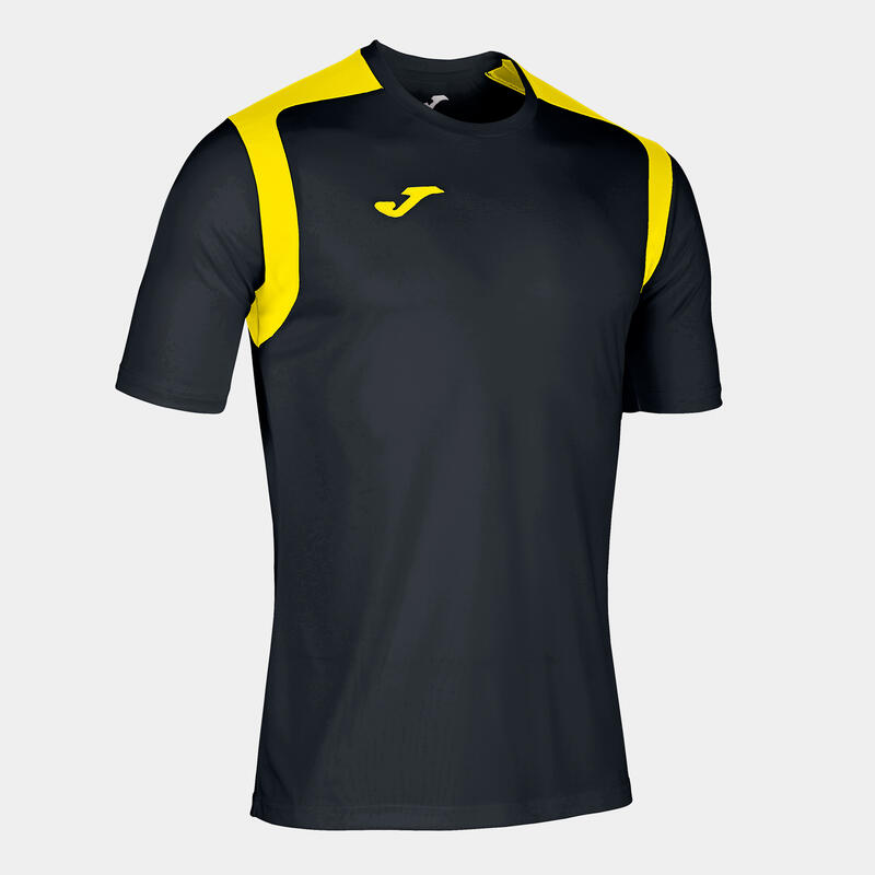 Camiseta manga corta Hombre Championship v negro amarillo