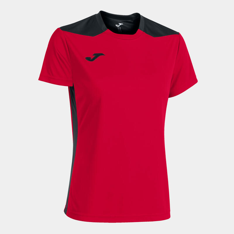 Camiseta Manga Corta Fútbol Mujer Joma Championship VI Rojo