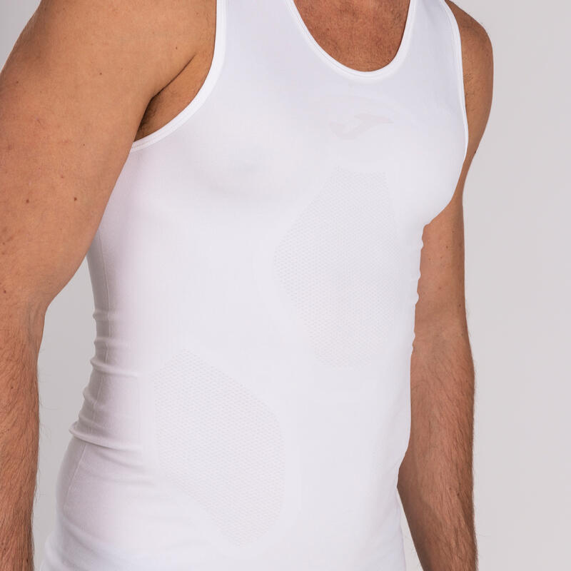 Camiseta Sin Mangas Fútbol Hombre Joma Brama Blanco