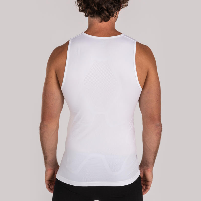 Camiseta Sin Mangas Fútbol Hombre Joma Brama Blanco