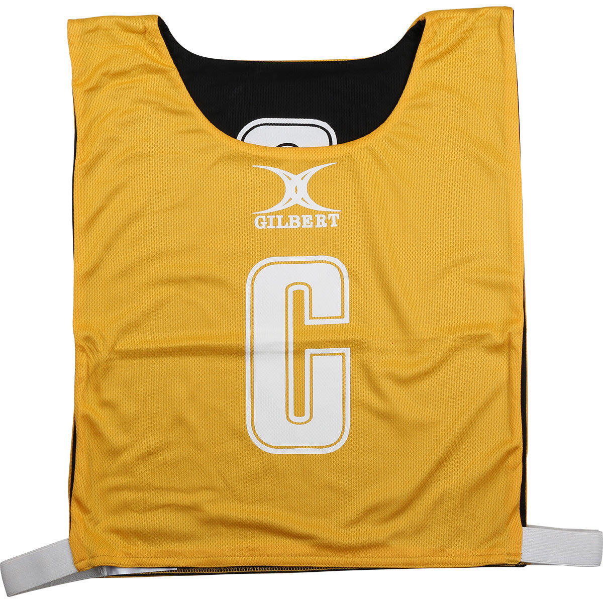 GILBERT Reversible Netball Bibs, Yellow / Black